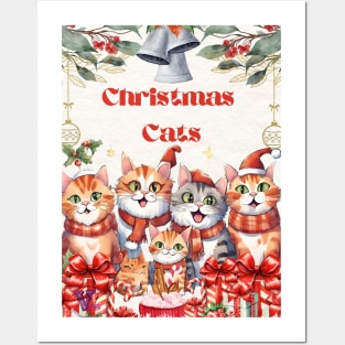 Christmas Cats Posters and Art